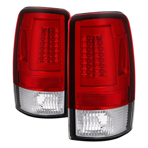Spyder 00-06 Chevy Suburban 1500/2500 V2 Light Bar LED Tail Lights -Red Clr (ALT-YD-CD00V2-LBLED-RC) - 5084163