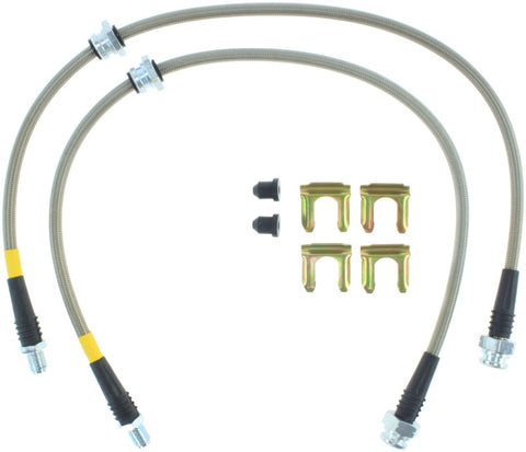 StopTech 89-98 Nissan 240SX (5 Lug w/ 300ZX Upgrade) Front Stainless Steel Brake Lines - 950.42013