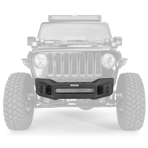 Go Rhino 07-20 Jeep Wrangler JL/JLU/JK/JKU/Gladiator JT Rockline Front Stubby Bumper - 331100T