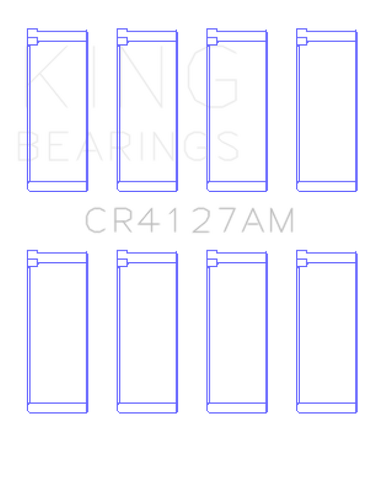 King Engine Bearings Peugeot Xu9 (Size +0.50mm) Connecting Rod Bearing Set - CR4127AM1.5
