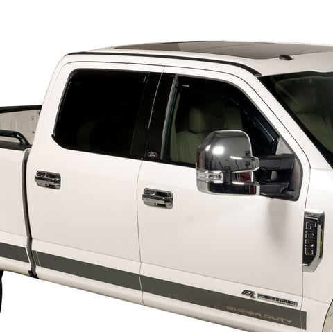 Putco 08-16 Ford SuperDuty Crew Cab - w/ FORD Logo (4pcs) Black Platinum Pillar Posts Classic - 402621BPFD