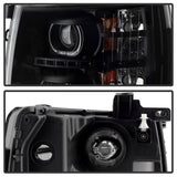 xTune Chevy Silverado 1500/2500/3500 07-13 LED Halo Projector Headlights Black PRO-JH-CSIL07-CFB-BK - 9032189