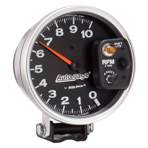 Autometer AutoGage 5in / 10k RPM / Pedestal Mount Black Tachometer w/ Shift Light - 233903