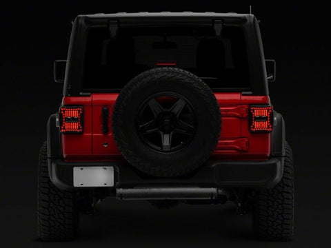Raxiom 18-23 Jeep Wrangler JL Axial Series Linear LED Tail Lights- Blk Housing (Smoked Lens) - J170483
