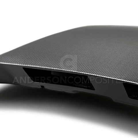 Anderson Composites 2018 Ford Mustang Double Sided Type-CJ 4in Carbon Fiber Cowl Hood - AC-HD18FDMU-CJ-DS
