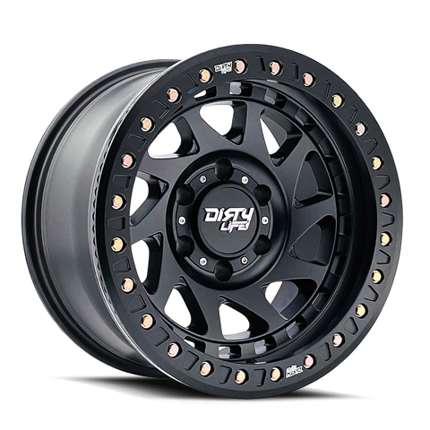 Dirty Life 9313 Enigma Race 17x9 / 6x139.7 BP / -12mm Offset / 106mm Hub Matte Black Wheel - 9313-7983MB12