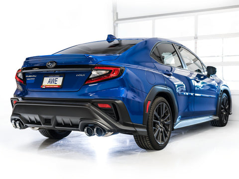 AWE Tuning 2022+ VB Subaru WRX Track Edition Exhaust - Chrome Silver Tips - 3020-42979