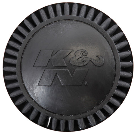 K&N Universal Rubber Filter Round Tapered 6in Flange ID x 7.5in Base OD x 5.25in Top OD x 6in Height - RU-3102HBK