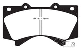 EBC 08+ Lexus LX570 5.7 Greenstuff Front Brake Pads - DP61815