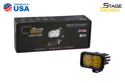 Diode Dynamics Stage Series 2 In LED Pod Sport - Yellow Fog Standard ABL Each - DD6386S