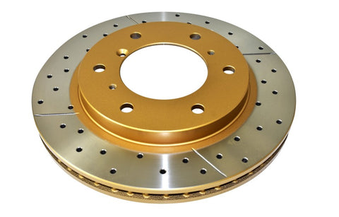 DBA 15-18 Subaru Legacy 2.5i Front Drilled & Slotted Street Series Rotor - 660X