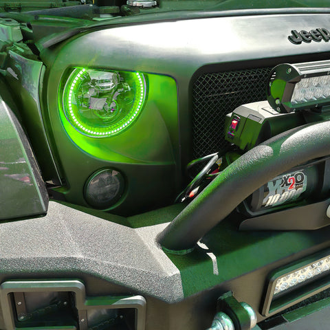 Oracle 7in High Powered LED Headlights - Black Bezel - ColorSHIFT No Controller - 5769-334