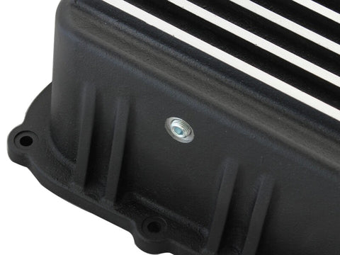 aFe Power Transmission Pan Black Machined 11-14 Ford 6R140 Trucks V8 6.7L (td) - 46-70182
