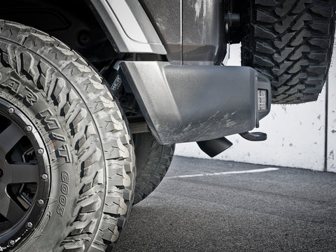 aFe MACH Force-Xp Axle-Back Exhaust System w/Black Tip 18-20 Jeep Wrangler L4-2.0T / V6-3.6L - 49-48070-1B