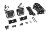Go Rhino Xplor Blackout Series Cube LED Sideline Spot Light Kit (Surface Mount) 4x3 - Blk (Pair) - 750700321SCS