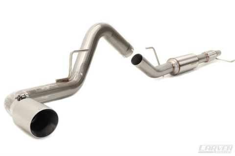 Carven 15-20 Ford F-150 Ecoboost Competitor Series Cat-Back w/TR-Series Muf. & 4in Tip-Polished - CF1006
