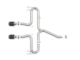 aFe Takeda 2-1/2in 304 SS Axle-Back Exhaust w/Carbon Tips 17-20 Honda Civic Sport L4-1.5L (t) - 49-36625-C