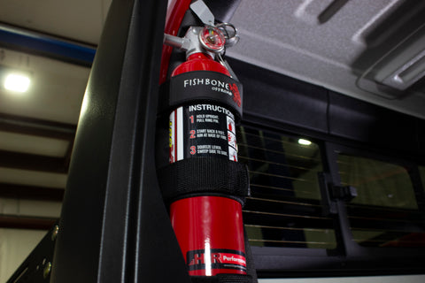 Fishbone Offroad Padded Roll Bar Black Fire Extinguisher Holder - FB55154