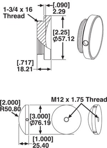 SPC Performance CUPPED 90A RUBBER FOOT - 25613