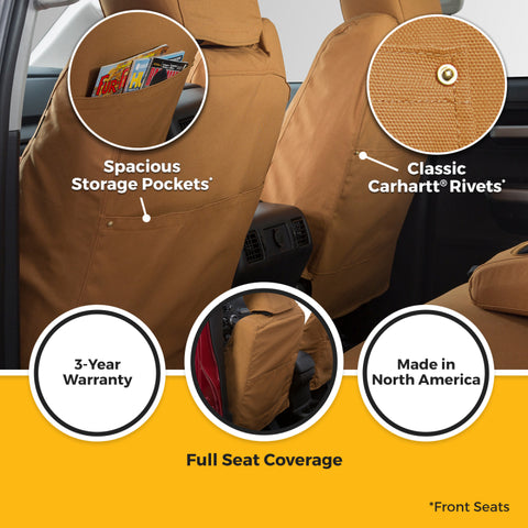 Covercraft 2026 Jeep Wrangler 2-Door (MT) Carhartt SeatSaver Custom Front Row Seat Covers - SSC2645CABN