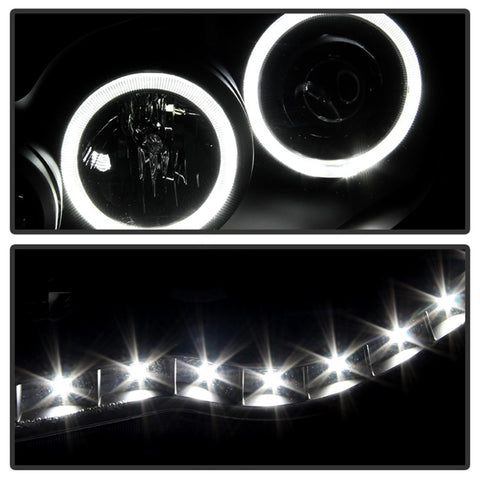 xTune Toyota Tacoma 05-11 Halo Projector Headlights Black PRO-JH-TT05-LED-BK - 9027857