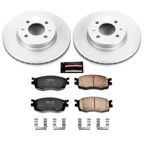 Power Stop 06-11 Hyundai Accent Front Z17 Evolution Geomet Coated Brake Kit - CRK4652