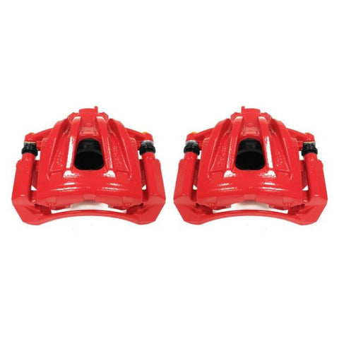 Power Stop 02-07 Jeep Liberty Front Red Calipers w/Brackets - Pair - S4844