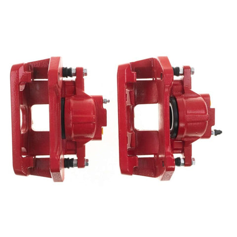 Power Stop 07-18 Jeep Wrangler JK Front Red Caliper Pair w/Bracket - S5044EB