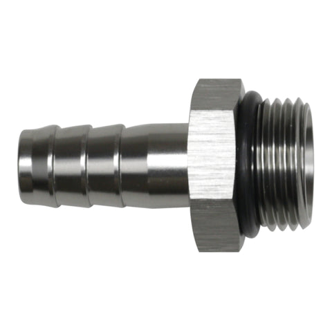 DeatschWerks 10AN ORB Male to 1/2in Male Triple Barb Fitting (Incl O-Ring) - Anodized DW Titanium - 6-02-0518