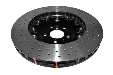 DBA 07-11 Audi S6 Front 5000 Series Cross Drilled Rotor w/Black Hat - 52778BLKXD