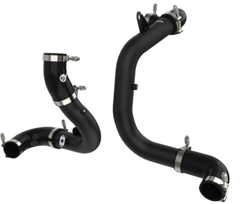 aFe BladeRunner 15-20 VW GTI (MKVII) L4-2.0L (t) Aluminum Hot and Cold Charge Pipe Kit Black - 46-20414-B