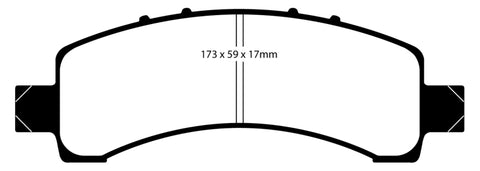 EBC 02 Cadillac Escalade 5.3 (Akebono rear caliper) Yellowstuff Rear Brake Pads - DP41667R