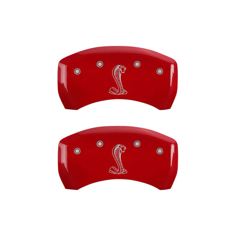 MGP Rear set 2 Caliper Covers Engraved Rear MGP Red finish silver ch - 10010RMGPRD