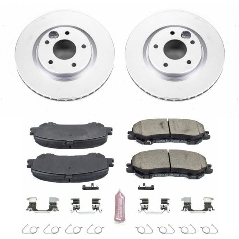 Power Stop 14-19 Nissan Rogue Front Z17 Evolution Geomet Coated Brake Kit - CRK7036