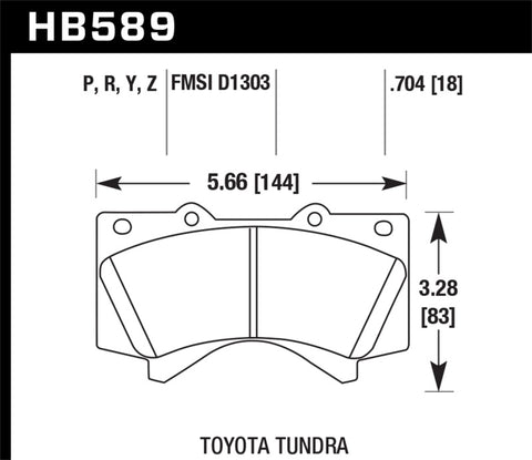 Hawk 08-21 Toyota Land Cruiser HP Plus Brake Pad Set - HB589N.704