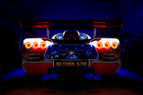 Oracle Ultima GTR LED Waterproof Tail Light Halo Kit - 6 Rings - Red - 1291-003