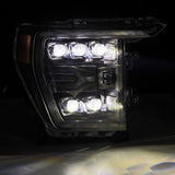 AlphaRex 21-22 Ford F-150 NOVA LED Proj Headlights Plank Style Blk w/Activ Light/Seq Signal - 880137
