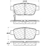 StopTech Street Touring 06-13 Honda Ridgeline / Acura TL Rear Brake Pads - 308.11030