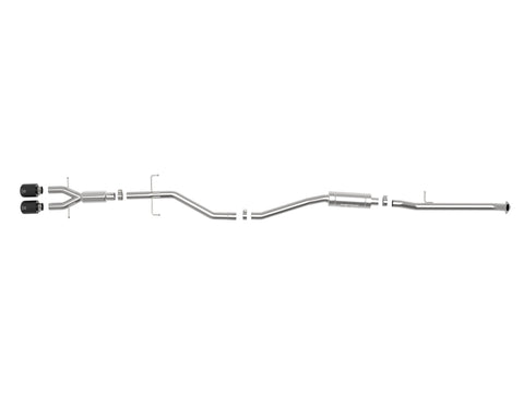 aFe Takeda 2.5in 304SS Cat-Back Exhaust System w/ Black Tips 17-20 Honda Civic Si Sedan I4 1.5L - 49-36619-B