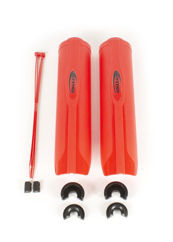 Daystar Red 2.0 Shock Guards with Zip Ties for/Fox/Bilstein Shocks - Pair - KU20032RE