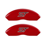 MGP 4 Caliper Covers Engraved Front & Rear No Bolts/St Red Finish Silver Char 2018 Ford Fusion - 10244SST1RD