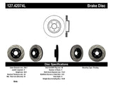 StopTech 1/02-05 Infiniti G35 (alloy disc) / 6/02-05 Nissan 350Z Slotted & Drilled Left Front Rotor - 127.42074L