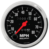 Autometer Traditional Chrome 3-3/8in 80 MPH Mechanical Speedometer - 2490