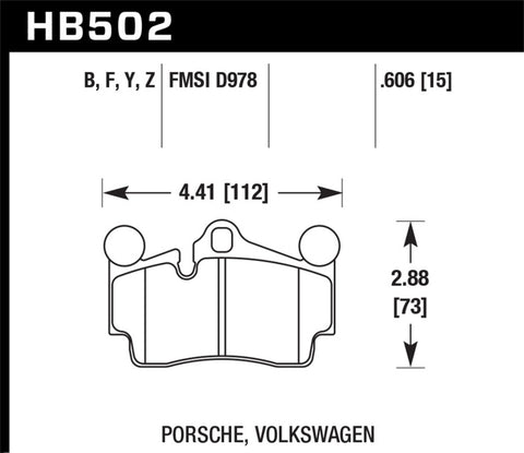 Hawk LTS Street Brake Pads - HB502Y.606