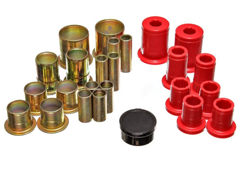 Energy Suspension 73-74 Camaro / 73 GrandAm/GrandPrix Red Control Arm Bushing Set - Complete Set - 3.3104R