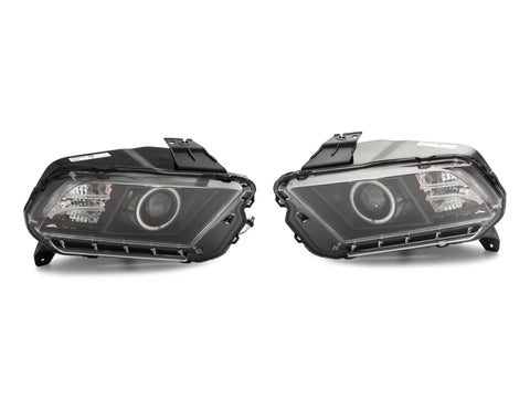 Raxiom 13-14 Ford Mustang LED Halo Projector Headlights- Black Housing (Clear Lens) - 408997