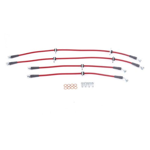 Power Stop 92-95 Honda Civic Front & Rear SS Braided Brake Hose Kit - BH00060