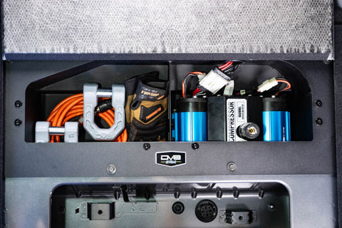 DV8 Offroad 21-23 Ford Bronco (Exc. Bronco Raptor) Air Compressor Mount & Storage Box - CMBR-01