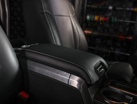PRP 10-14 Ford Raptor  Center Console Cover- Black with Silver Stitch - B107-06