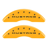 MGP 4 Caliper Covers Engraved Front 2015/Mustang Engraved Rear 2015/Bar & Pony Yellow fnsh black ch - 10200SMB2YL